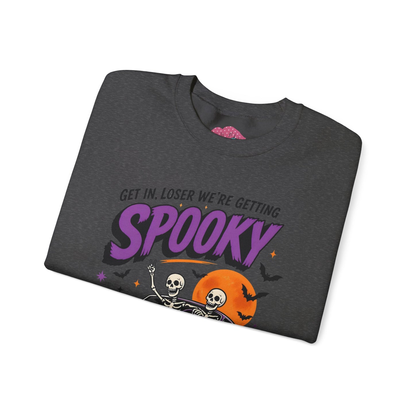 Spooky Roadtrip Sweatshirt — “Get In, Loser We’re Getting Spooky” Halloween Crewneck