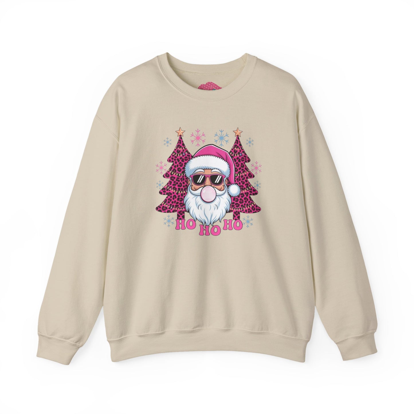 Santa Sunglasses “Ho Ho Ho” Holiday Crewneck Sweatshirt