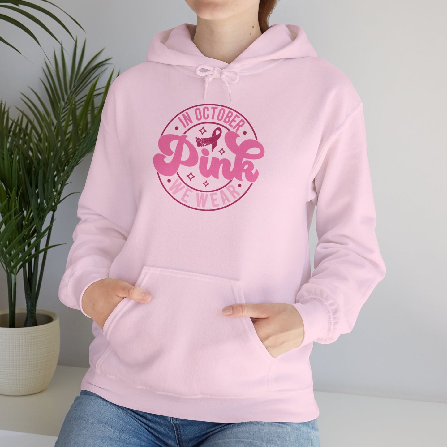 'In October We Wear Pink' Comfort Hoodie