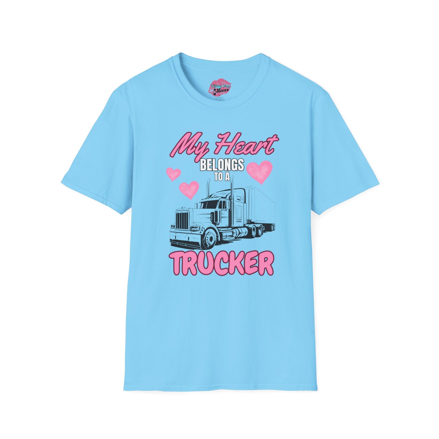 My Heart Belongs to a Trucker Unisex Softstyle T-Shirt