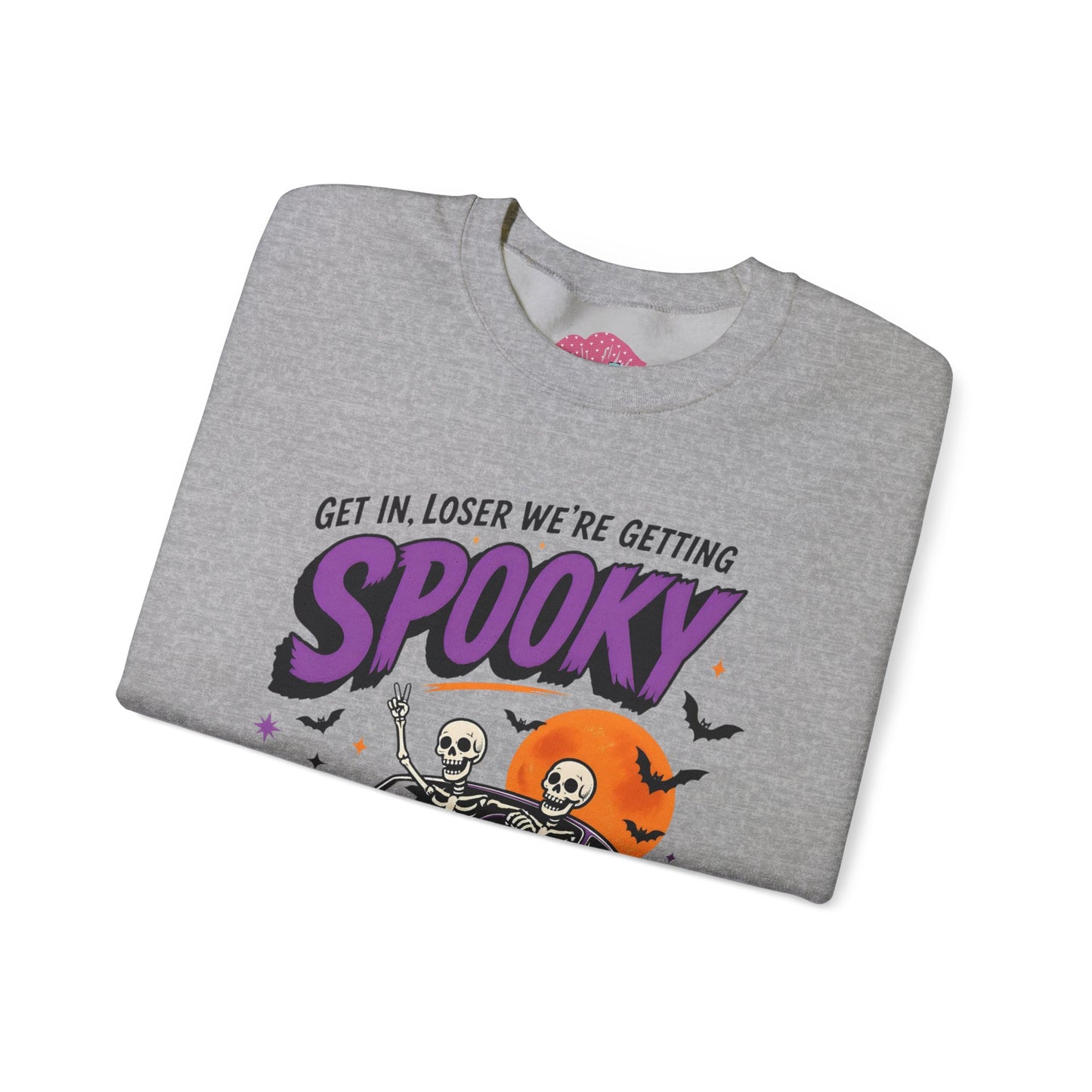 Spooky Roadtrip Sweatshirt — “Get In, Loser We’re Getting Spooky” Halloween Crewneck