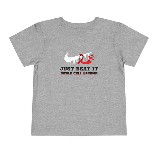 Just Beat It Sickle Cell Warrior Toddler Short Sleeve Tee