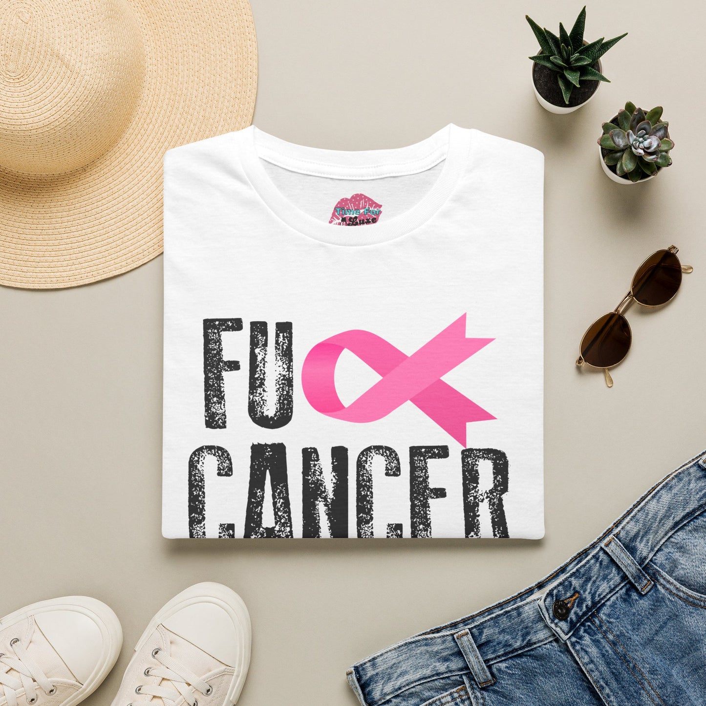 FU** Cancer Pink Ribbon Tee