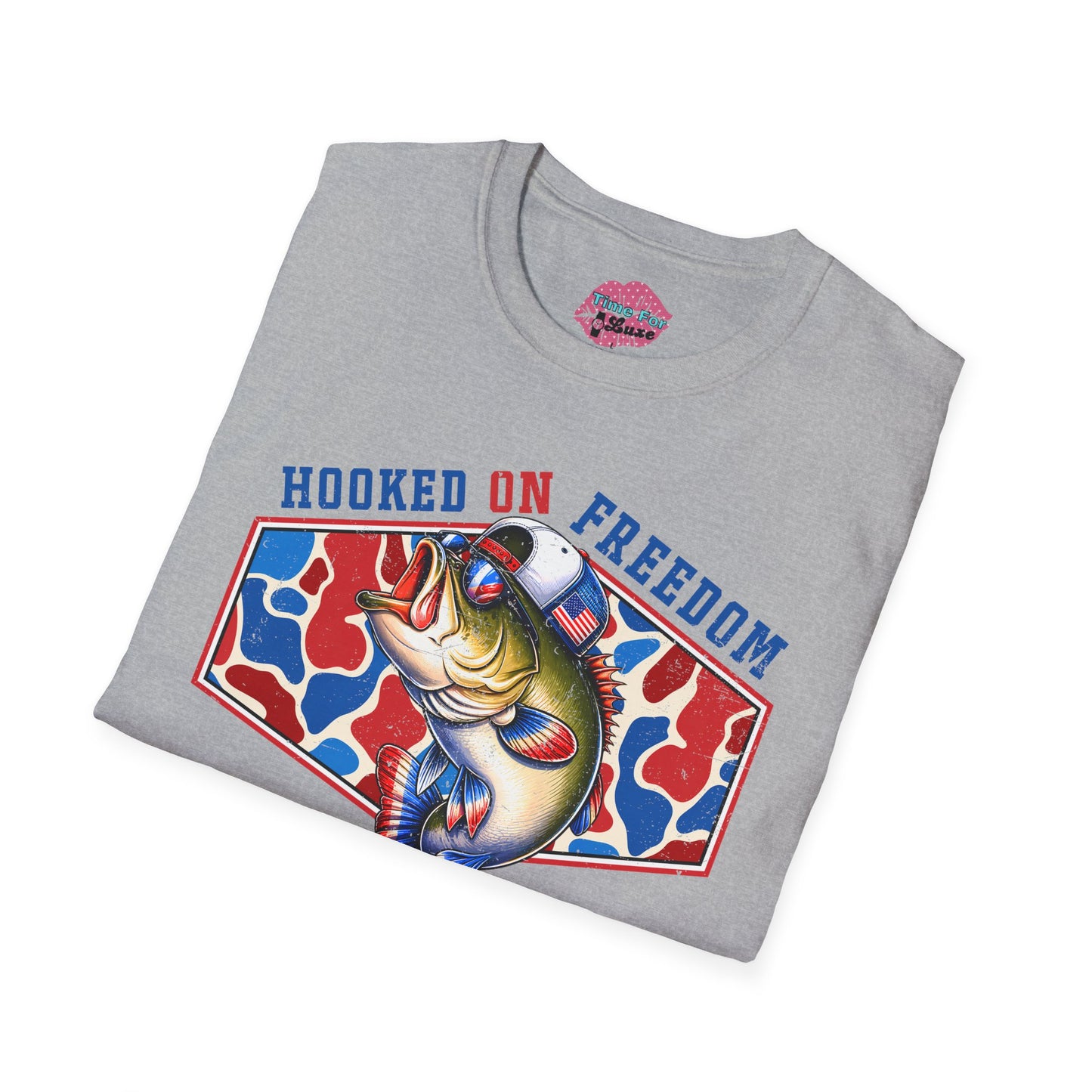 Hooked on Freedom Bass Fishing Tee