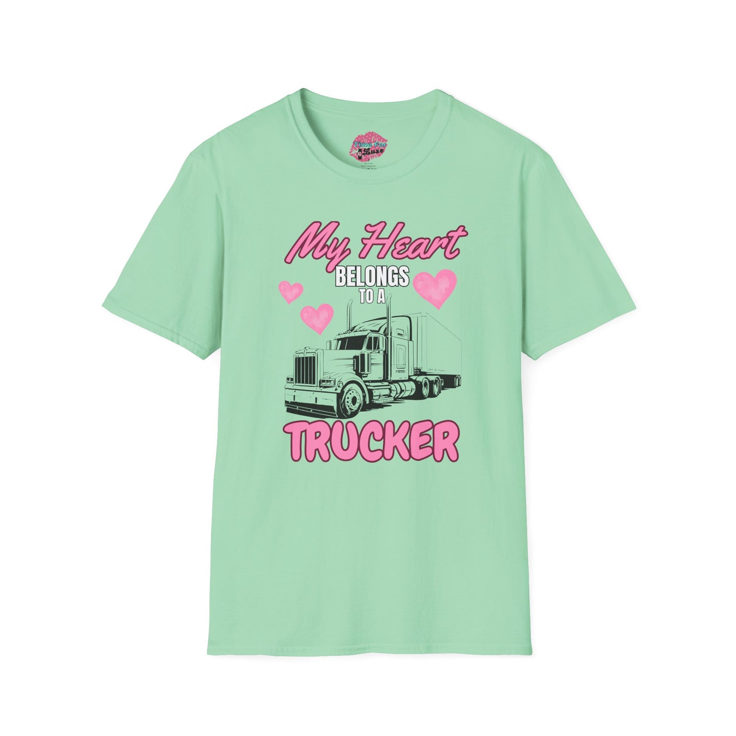 My Heart Belongs to a Trucker Unisex Softstyle T-Shirt