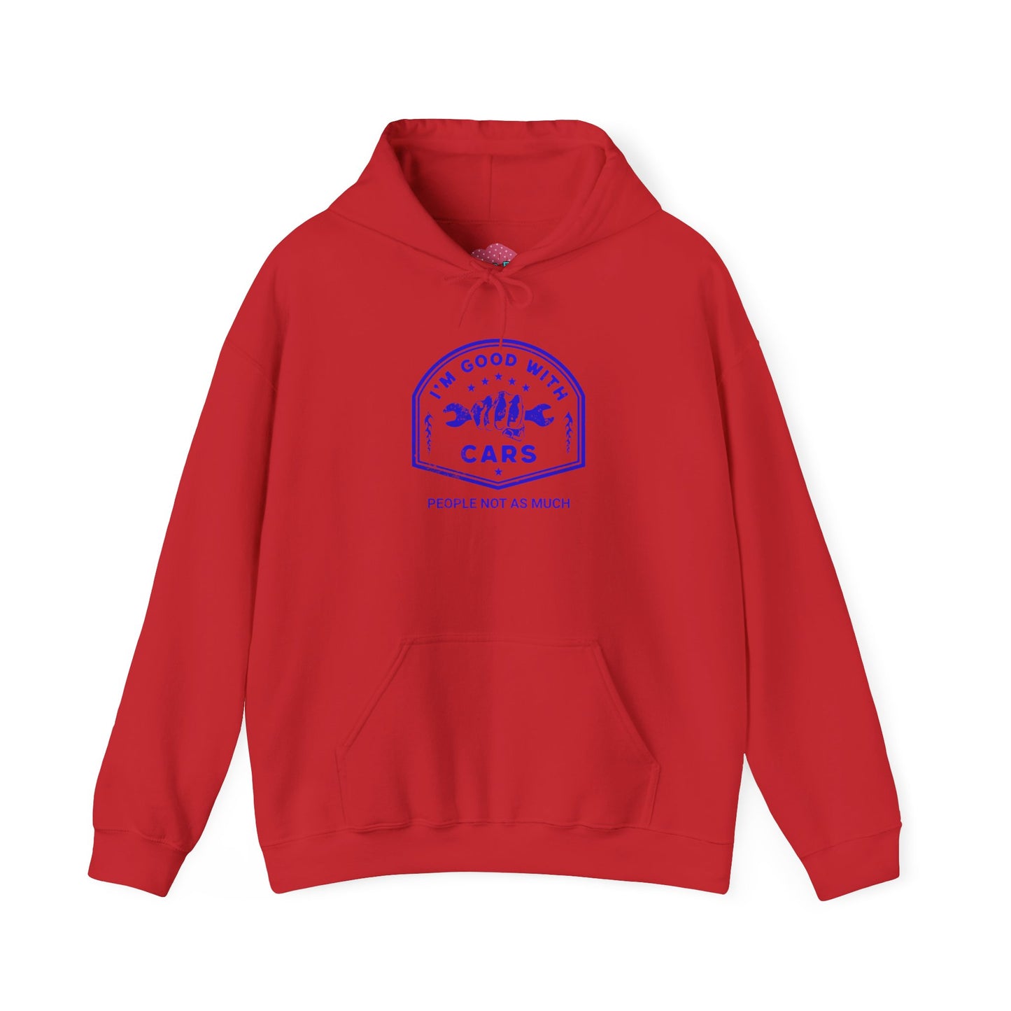 Good With Cars, People Not As Much Graphic Hooded Sweatshirt