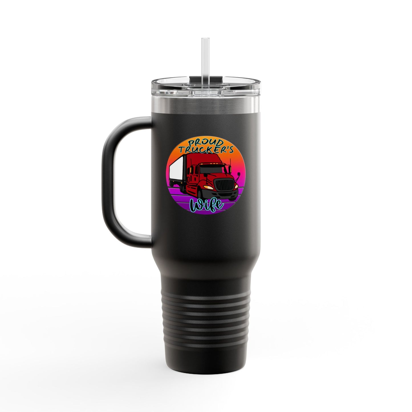 Proud Truckers Wife Insulated Travel Mug 40oz