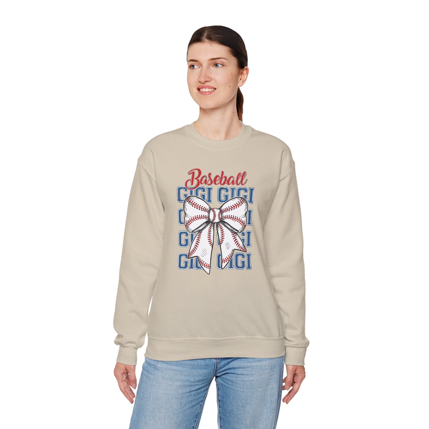 Gigi Baseball Bow Crewneck Sweatshirt