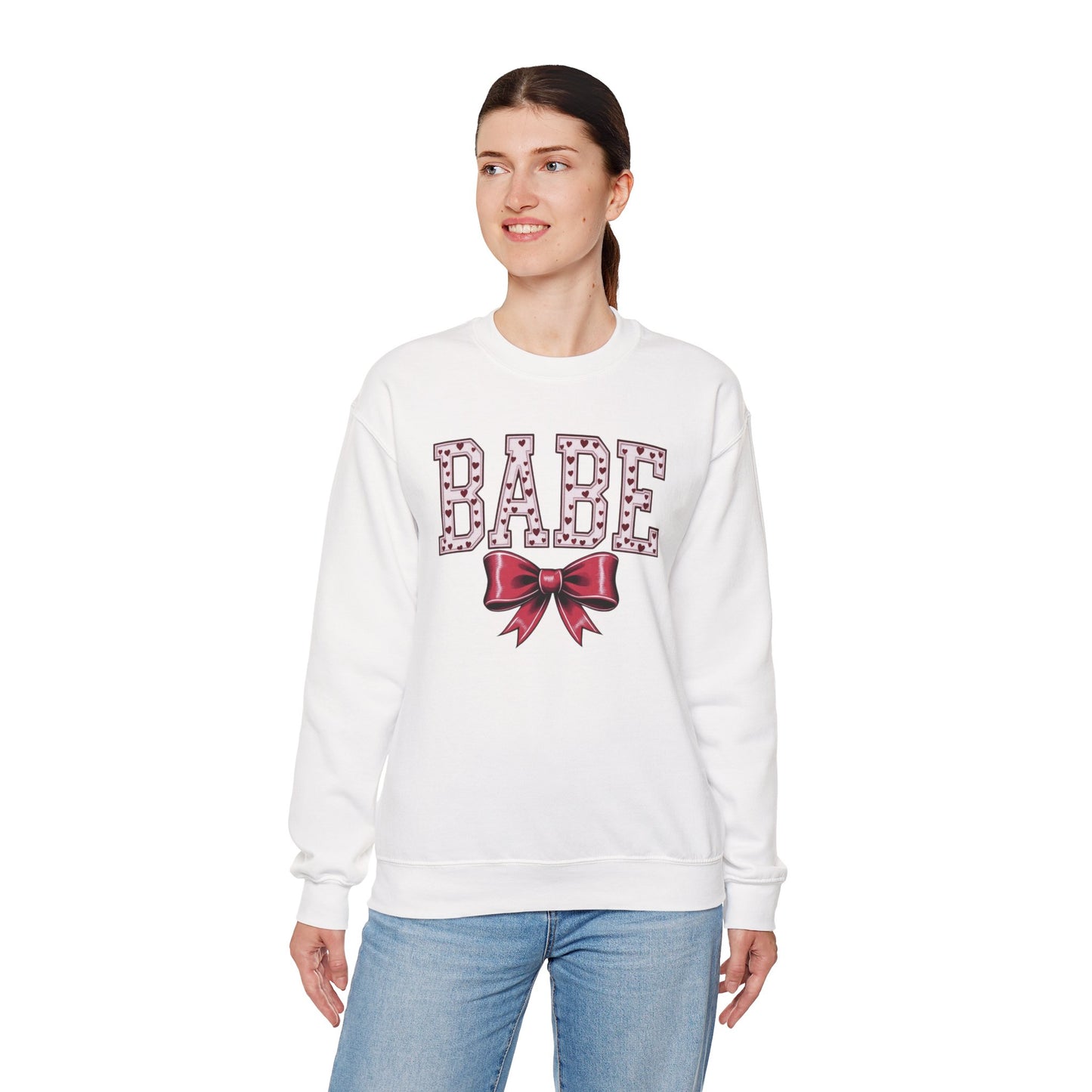 Babe Bow Crewneck Sweatshirt