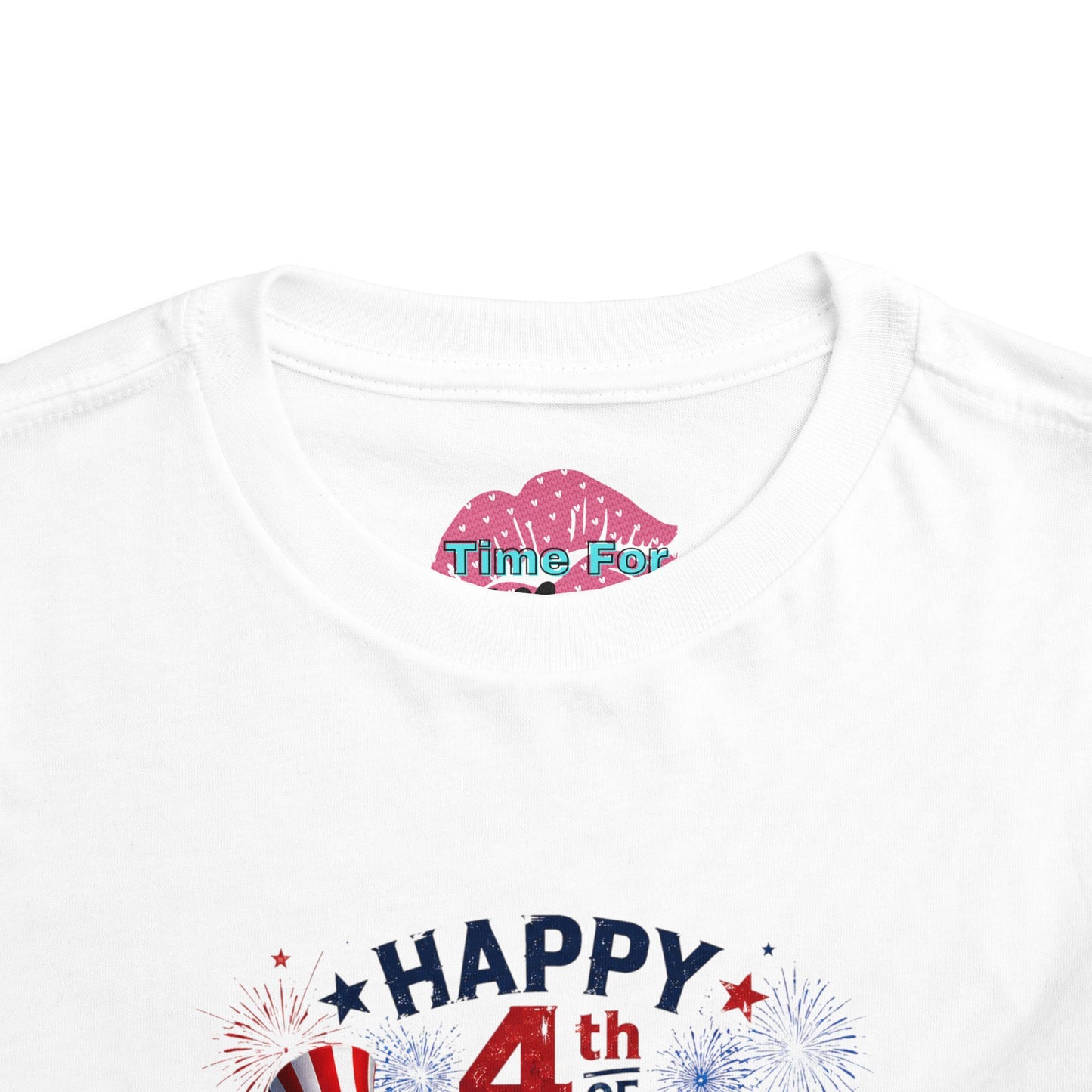 "Happy 4th of July" Patriotic Sea Creatures Toddler Tee