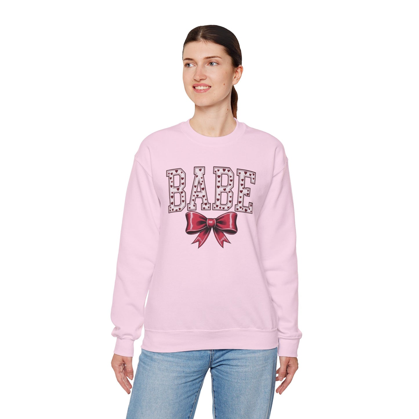 Babe Bow Crewneck Sweatshirt