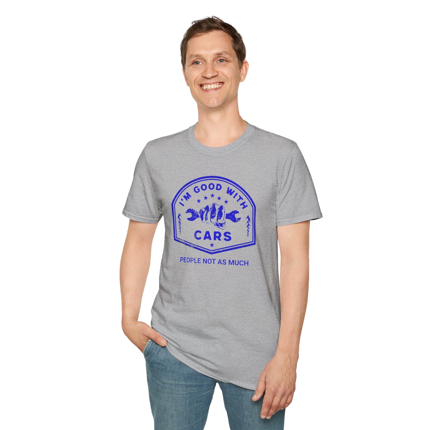 I’m Good With Cars, People Not As Much Vintage Unisex Tee