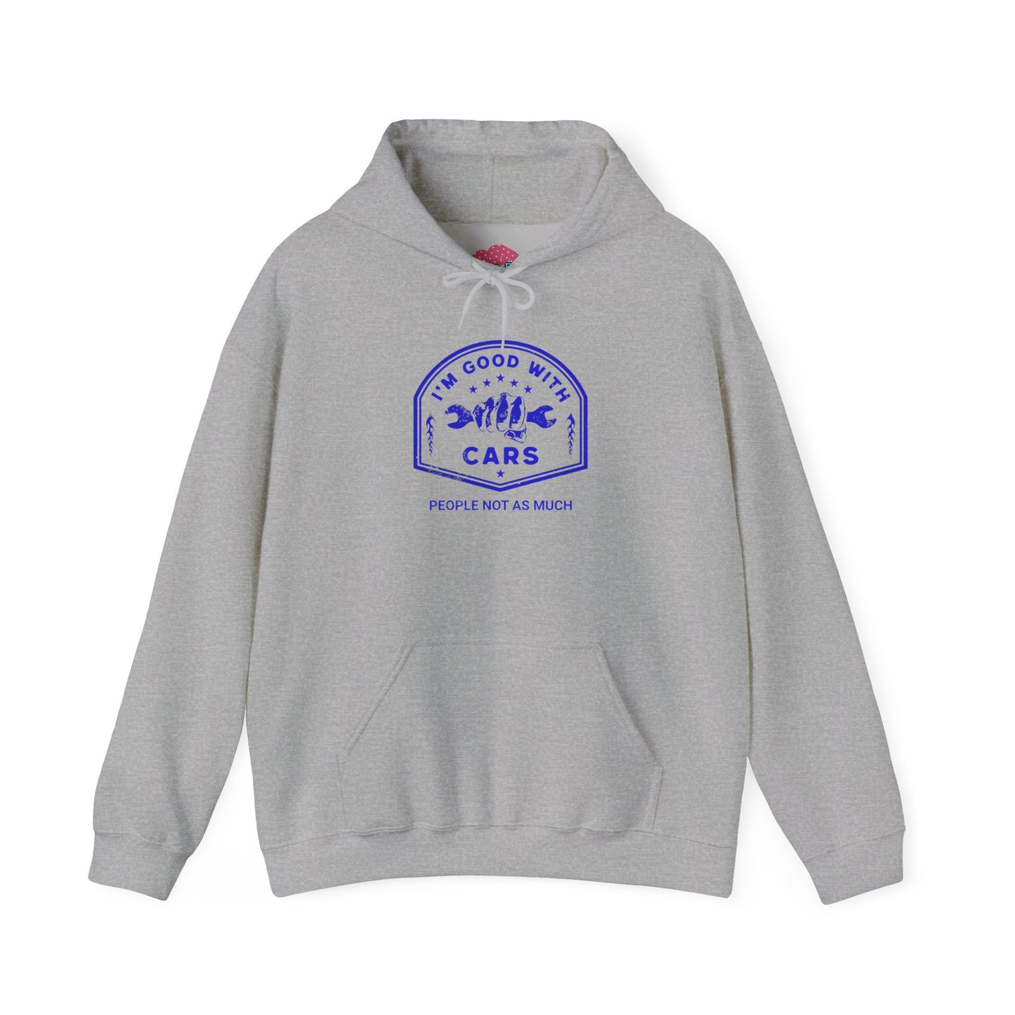 Good With Cars, People Not As Much Graphic Hooded Sweatshirt