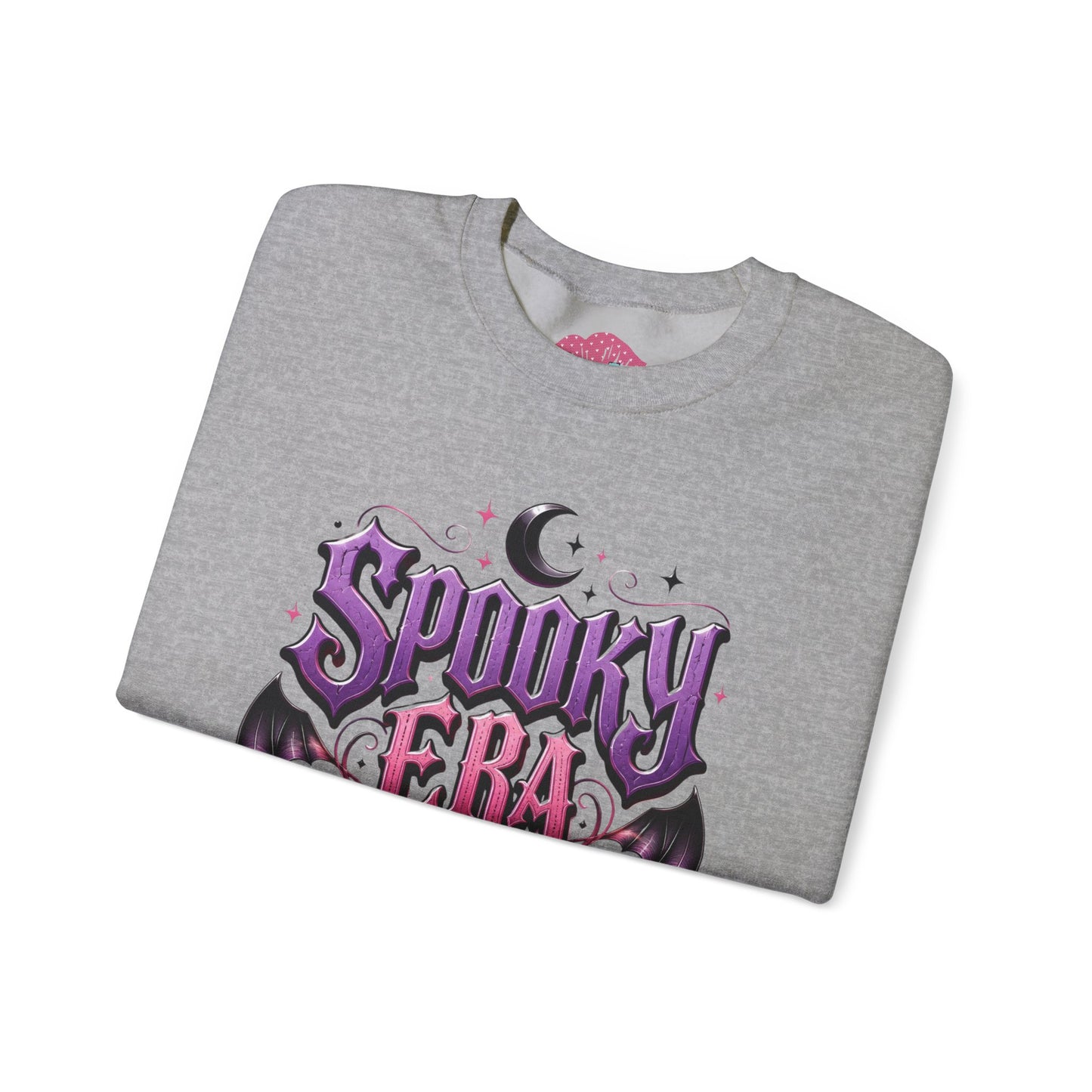 Spooky Era Sweatshirt — Gothic Moon, Bats & Roses Halloween Crewneck