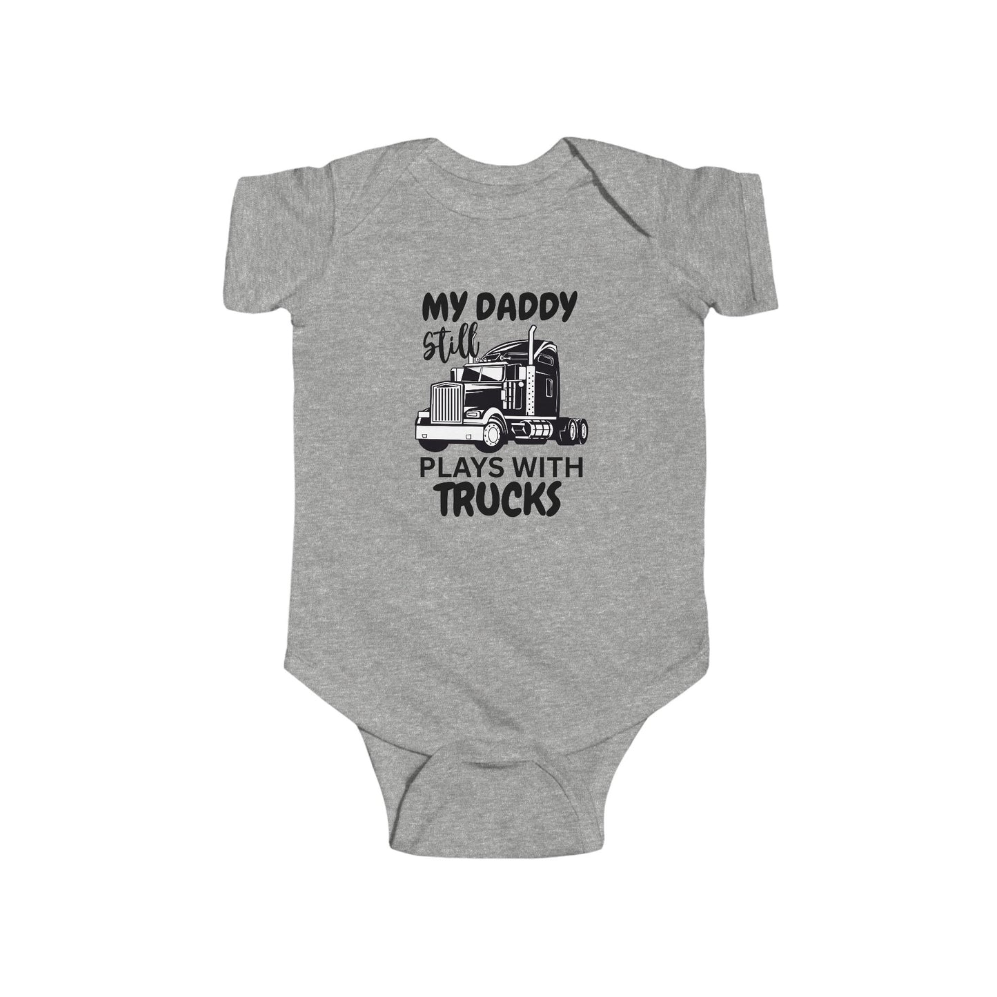 Plays With Trucks Baby Bodysuit
