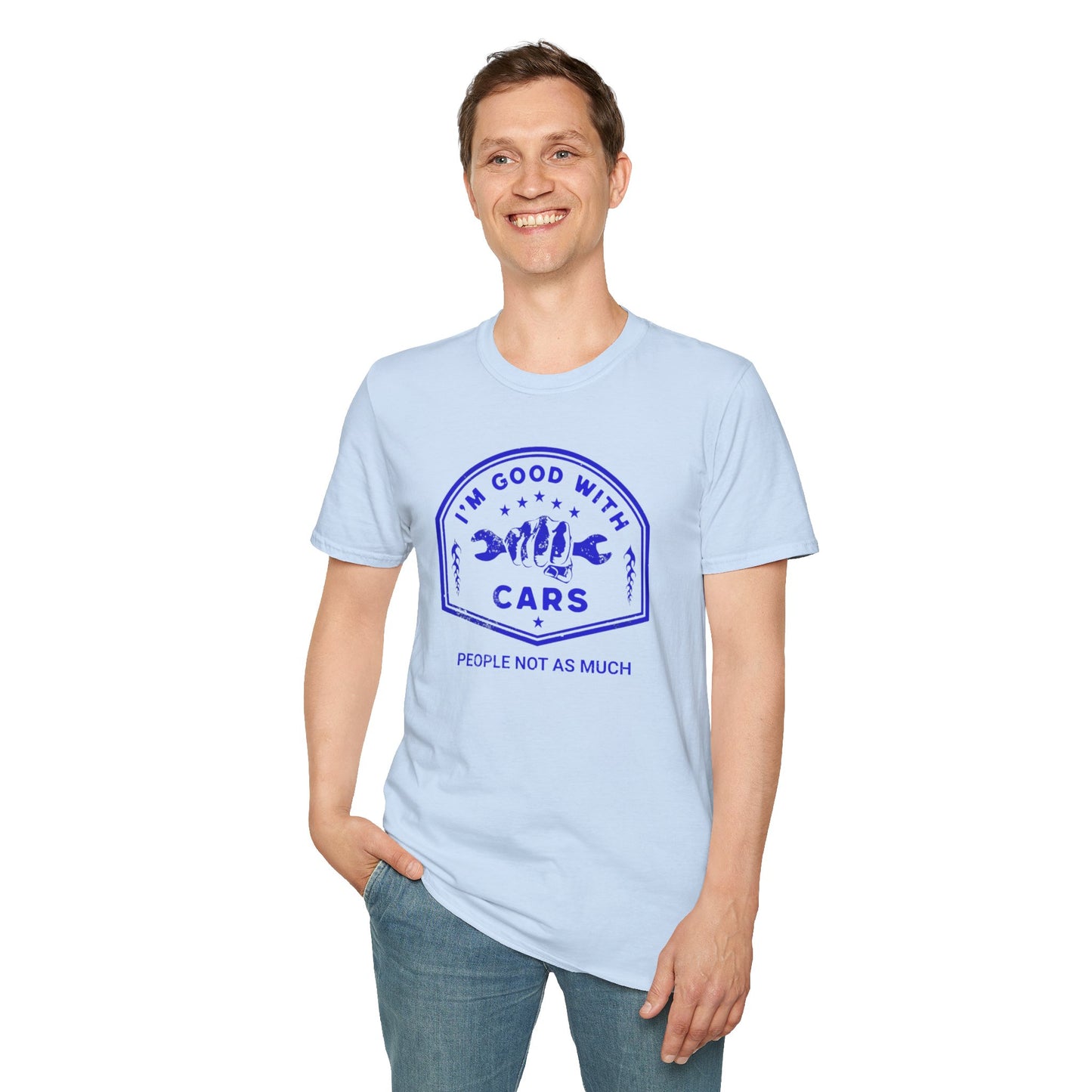 I’m Good With Cars, People Not As Much Vintage Unisex Tee