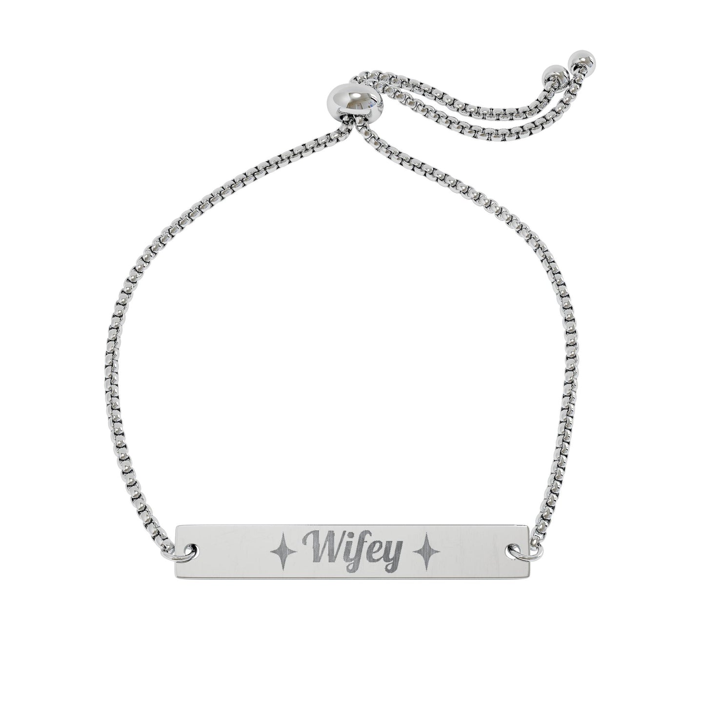 Engravable Bar Bracelet — Adjustable