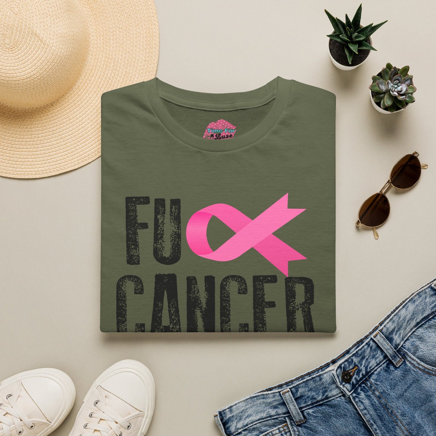 FU** Cancer Pink Ribbon Tee