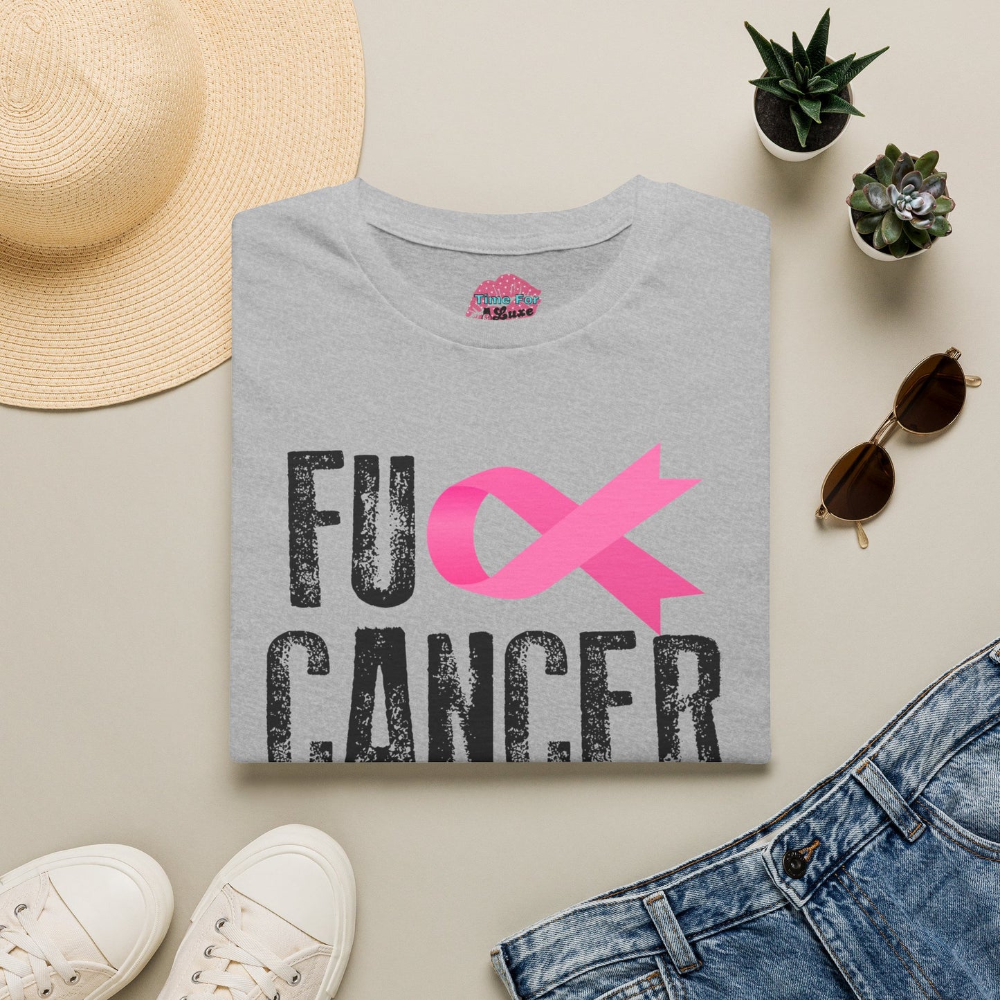 FU** Cancer Pink Ribbon Tee