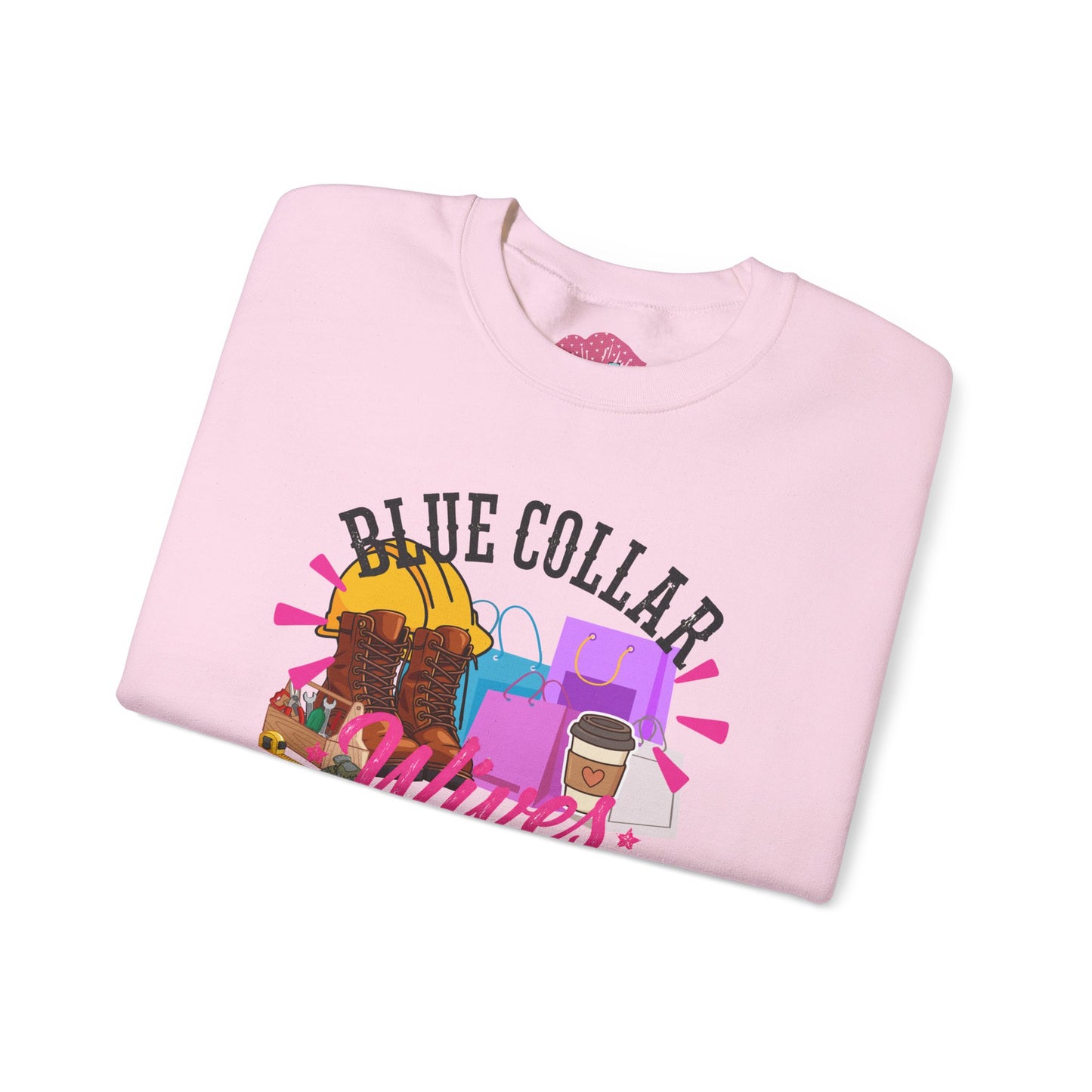 Blue Collar Wives Social Club "He Works. I Shop" Crewneck