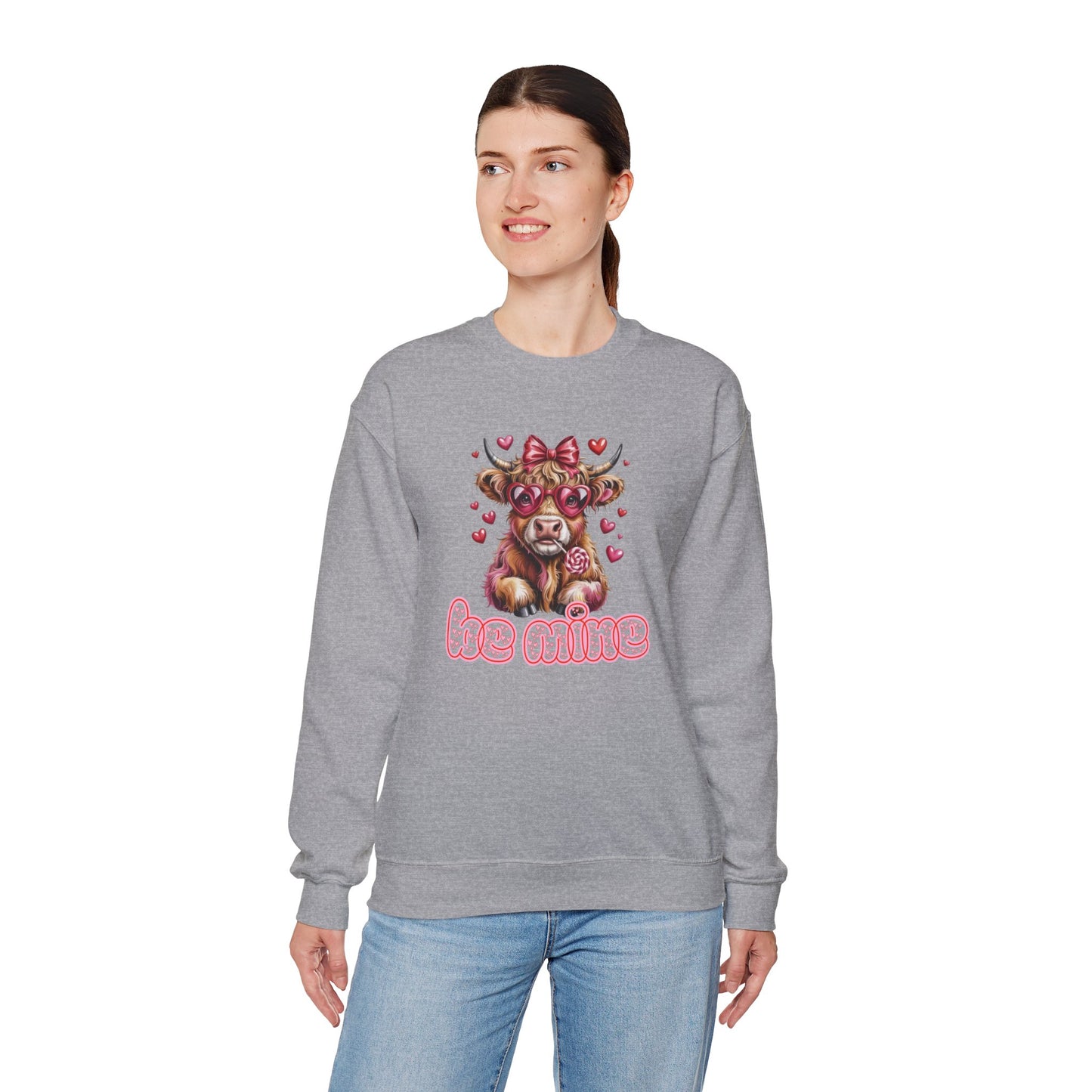 Valentine Cow 'Be Mine' Sweatshirt
