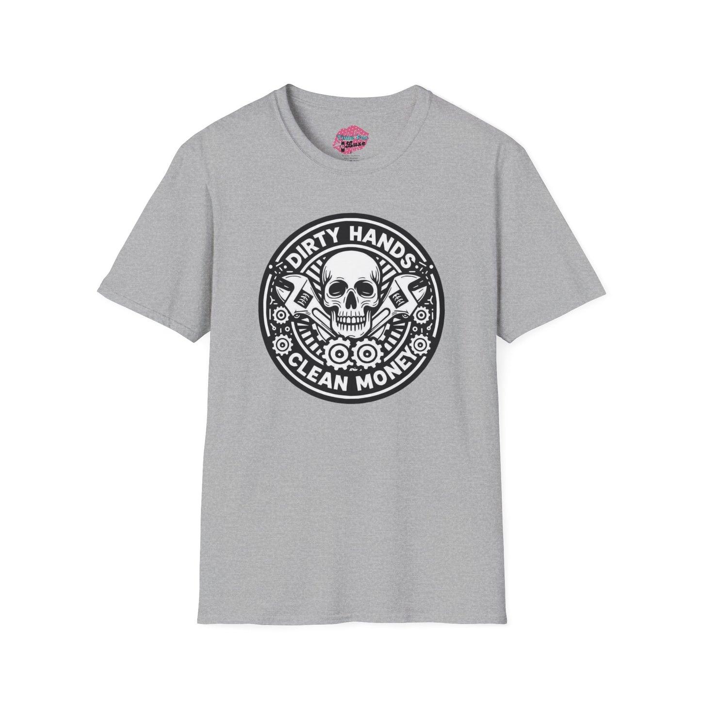 Dirty Hands, Clean Money Skull Unisex Graphic Tee
