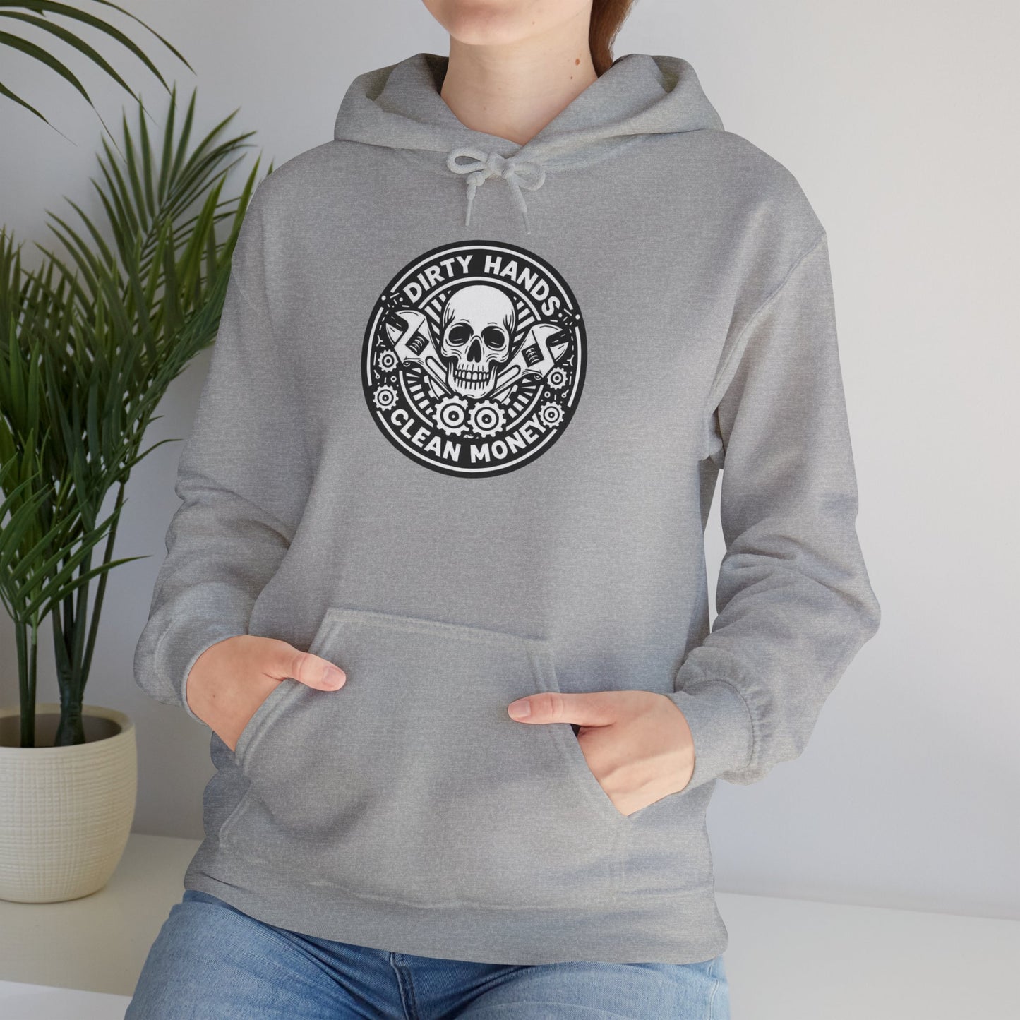 Dirty Hands Clean Money Skull Unisex Pullover