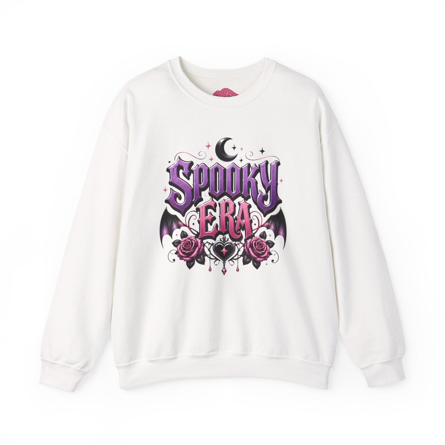 Spooky Era Sweatshirt — Gothic Moon, Bats & Roses Halloween Crewneck