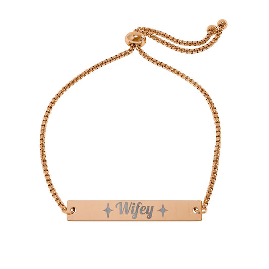 Engravable Bar Bracelet — Adjustable