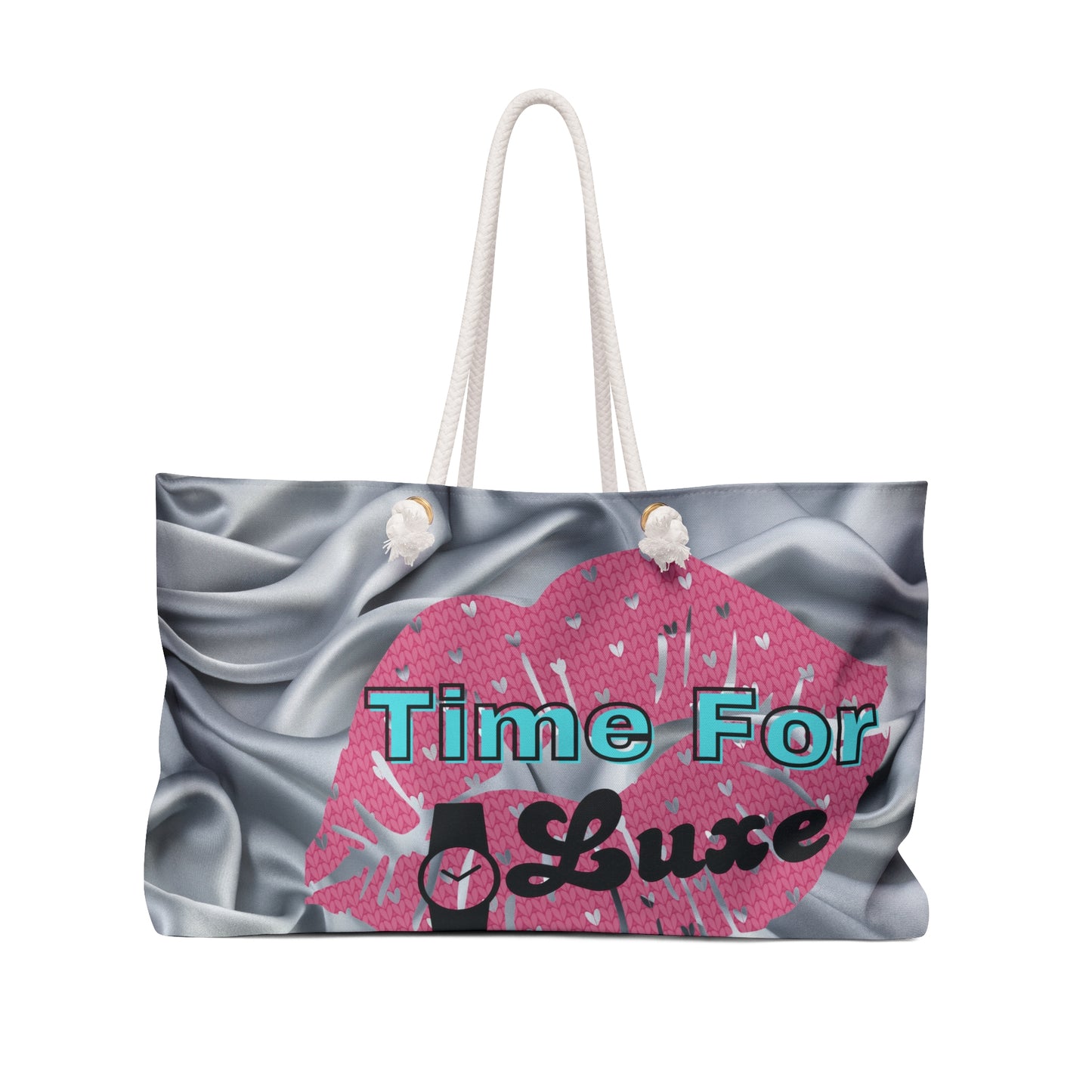 Time For Luxe Logo Chic Weekender Bag