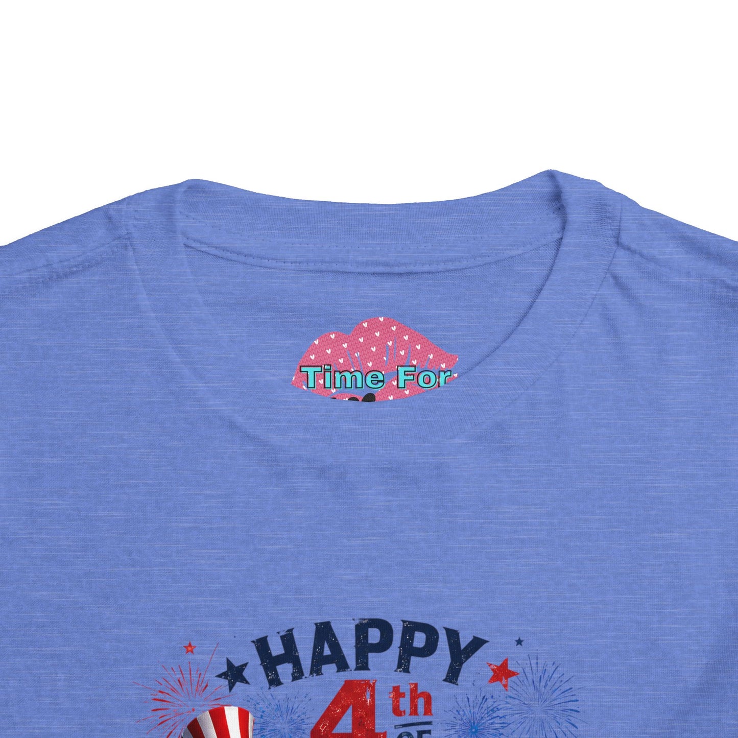 "Happy 4th of July" Patriotic Sea Creatures Toddler Tee