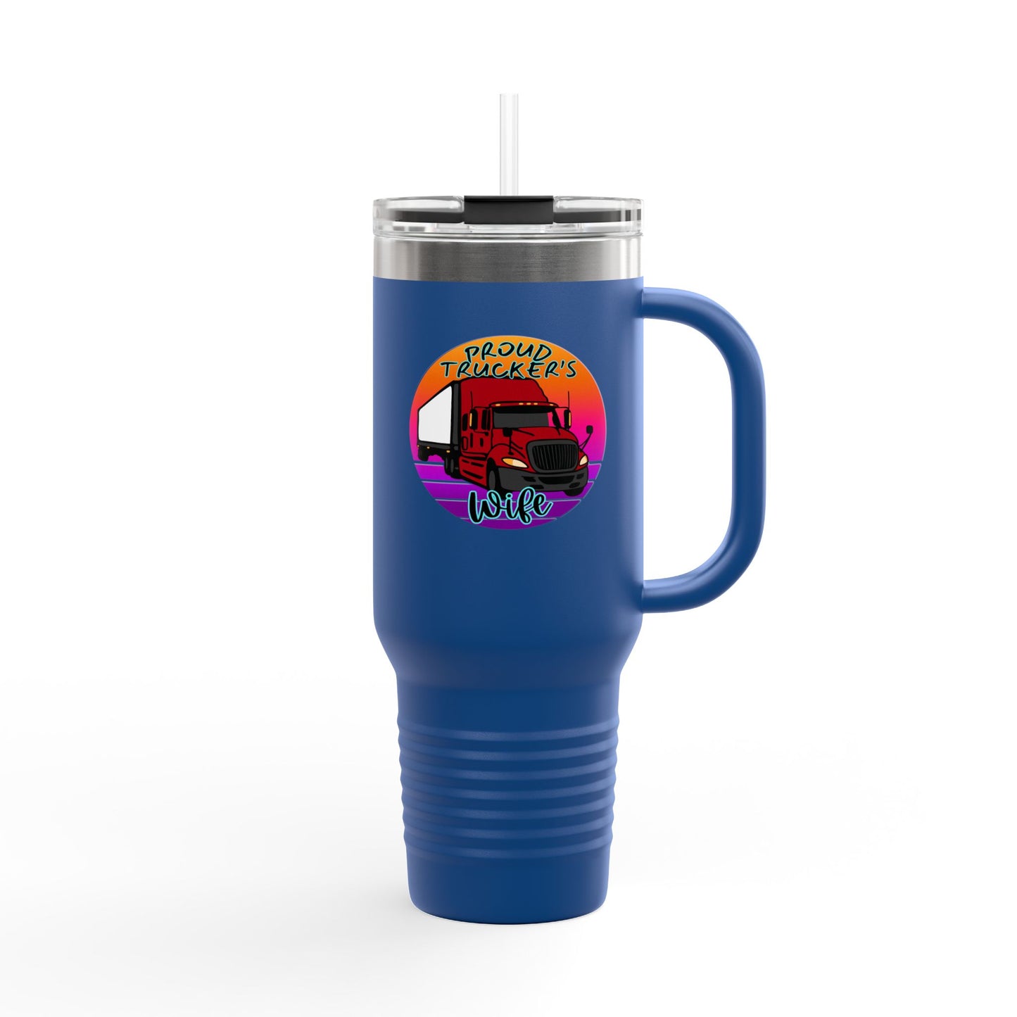 Proud Truckers Wife Insulated Travel Mug 40oz