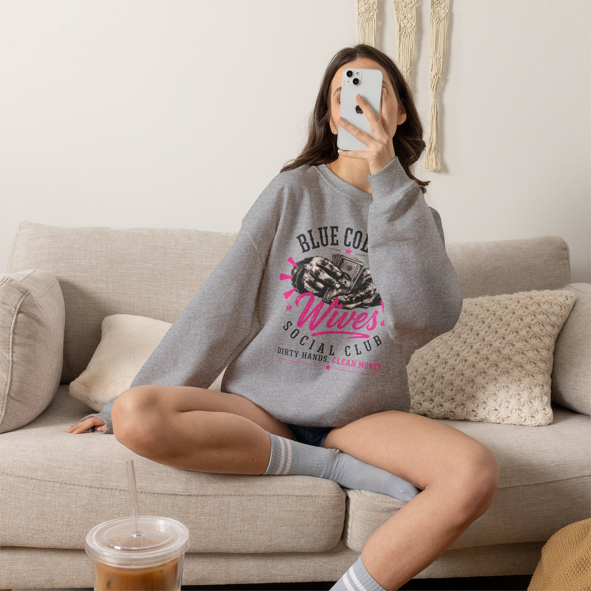 Blue Collar Wives Social Club Crewneck Sweatshirt