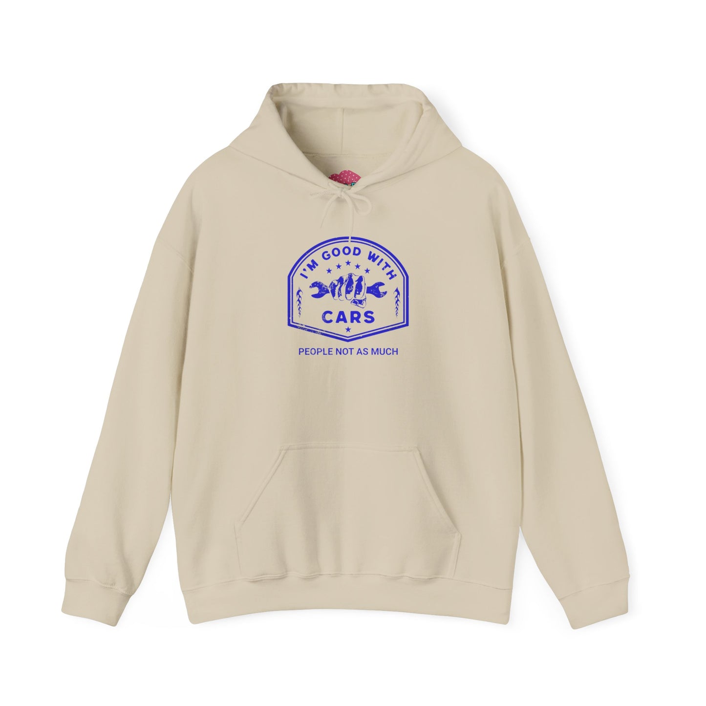 Good With Cars, People Not As Much Graphic Hooded Sweatshirt