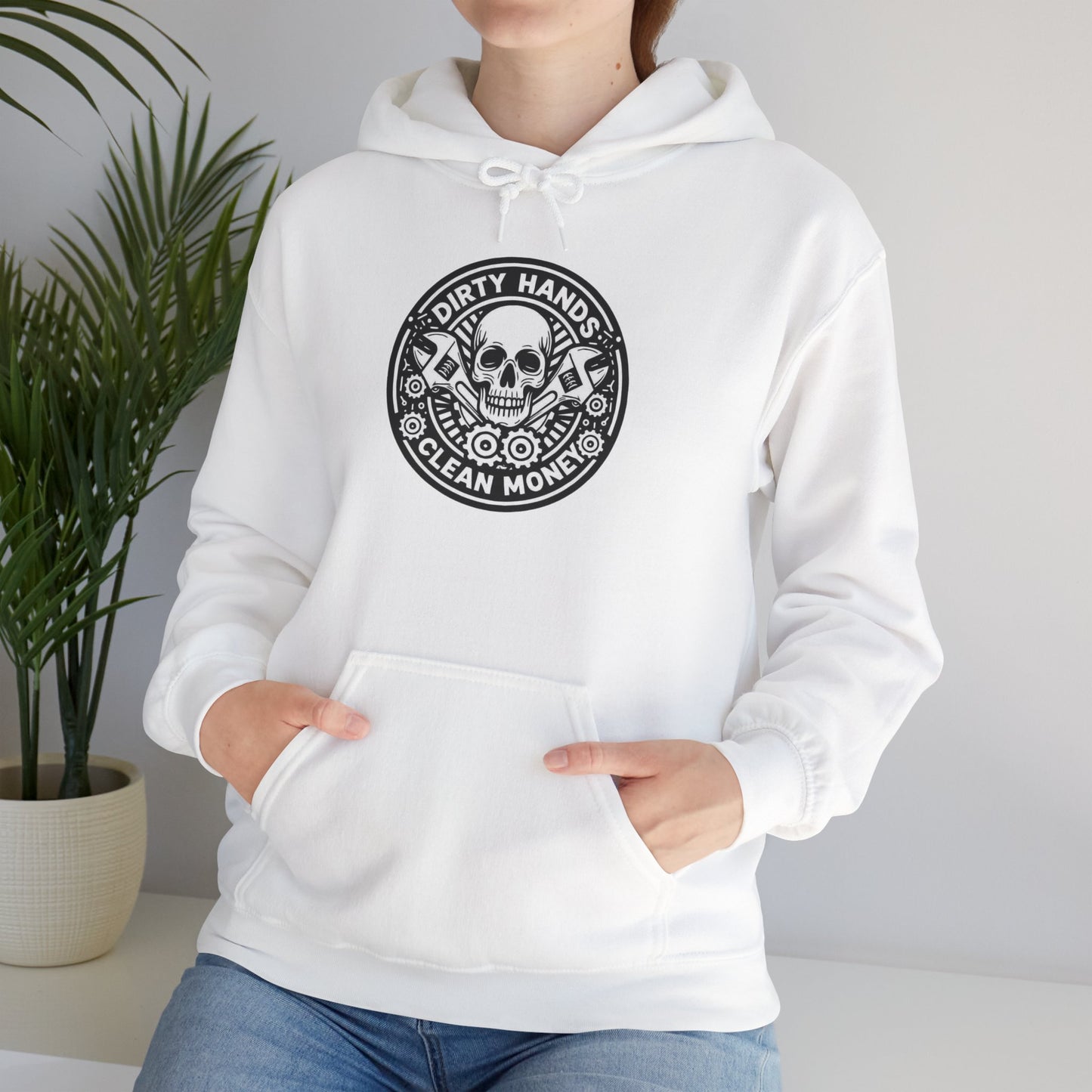Dirty Hands Clean Money Skull Unisex Pullover