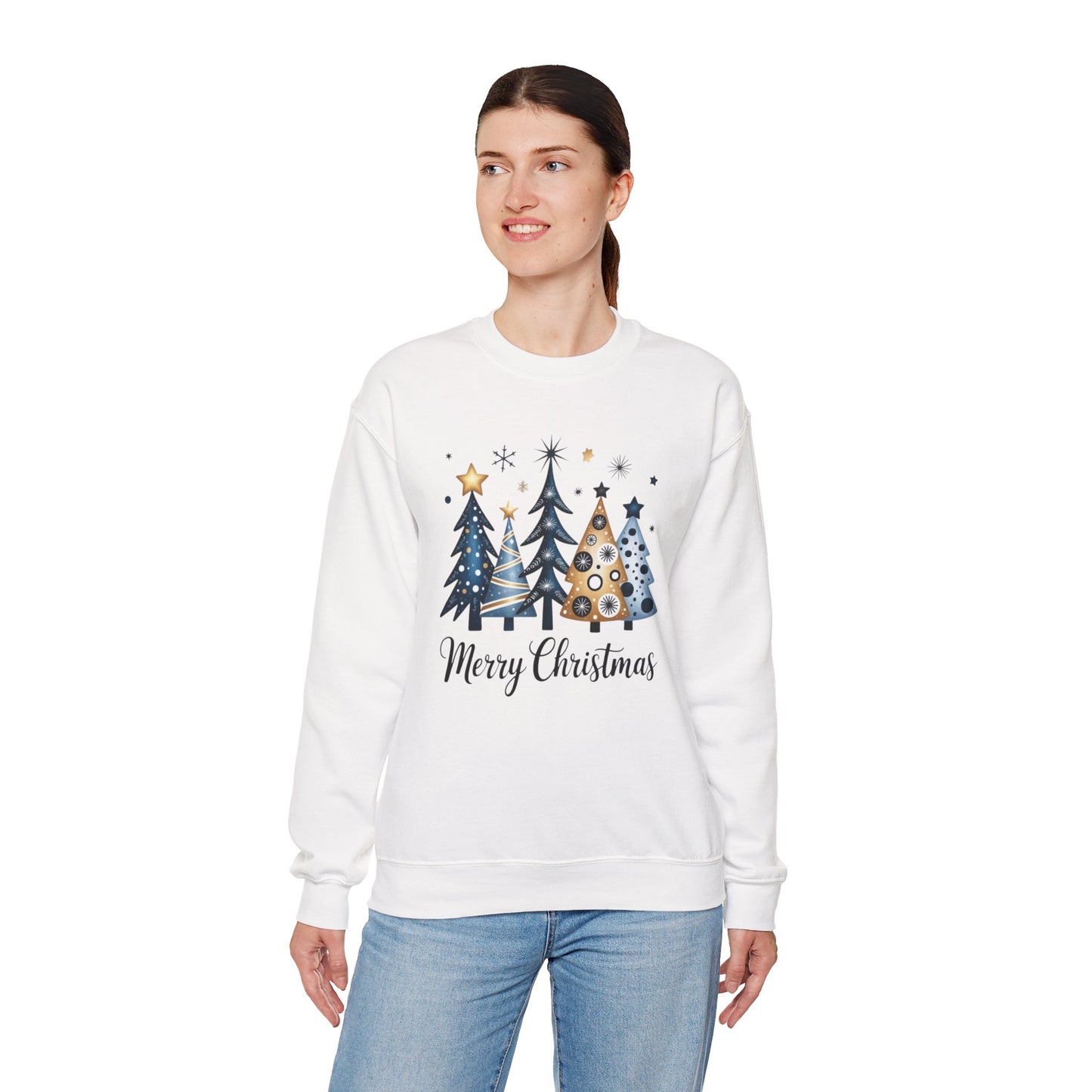 Golden Christmas Tree Crewneck Sweatshirt