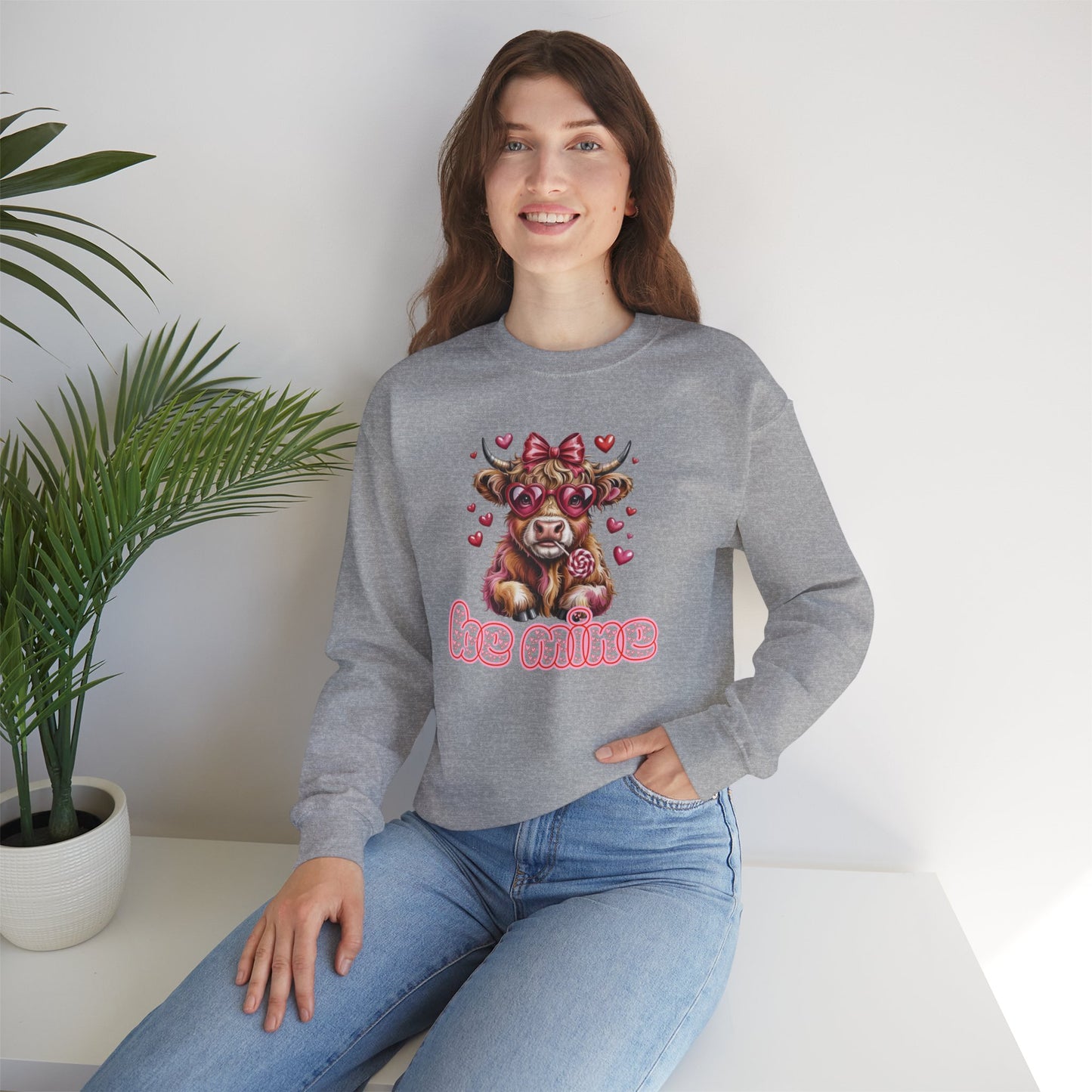 Valentine Cow 'Be Mine' Sweatshirt