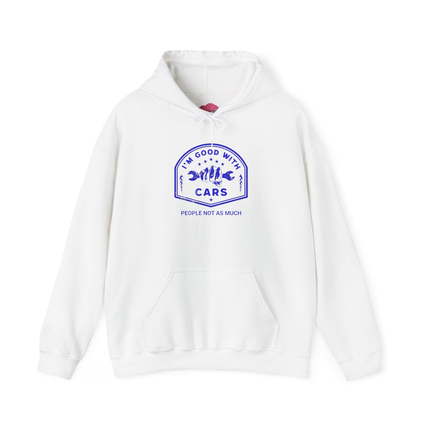 Good With Cars, People Not As Much Graphic Hooded Sweatshirt
