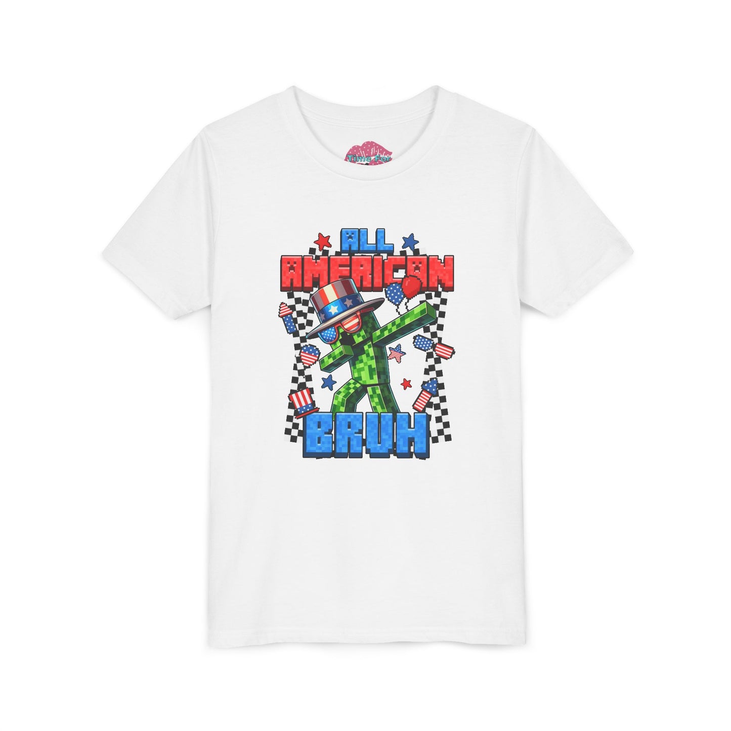 Patriotic "All American Bruh" Youth Tee