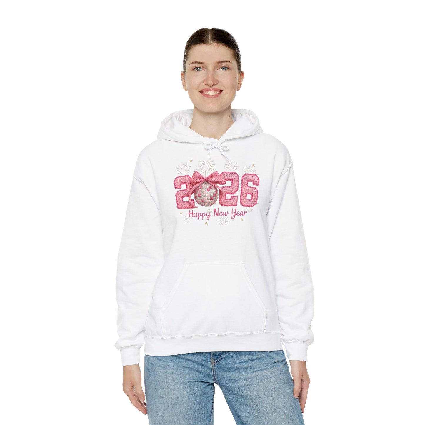2026 Pink Glitter New Year Unise Sweatshirt