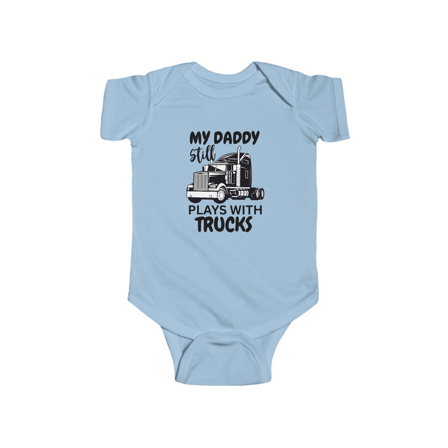 Plays With Trucks Baby Bodysuit