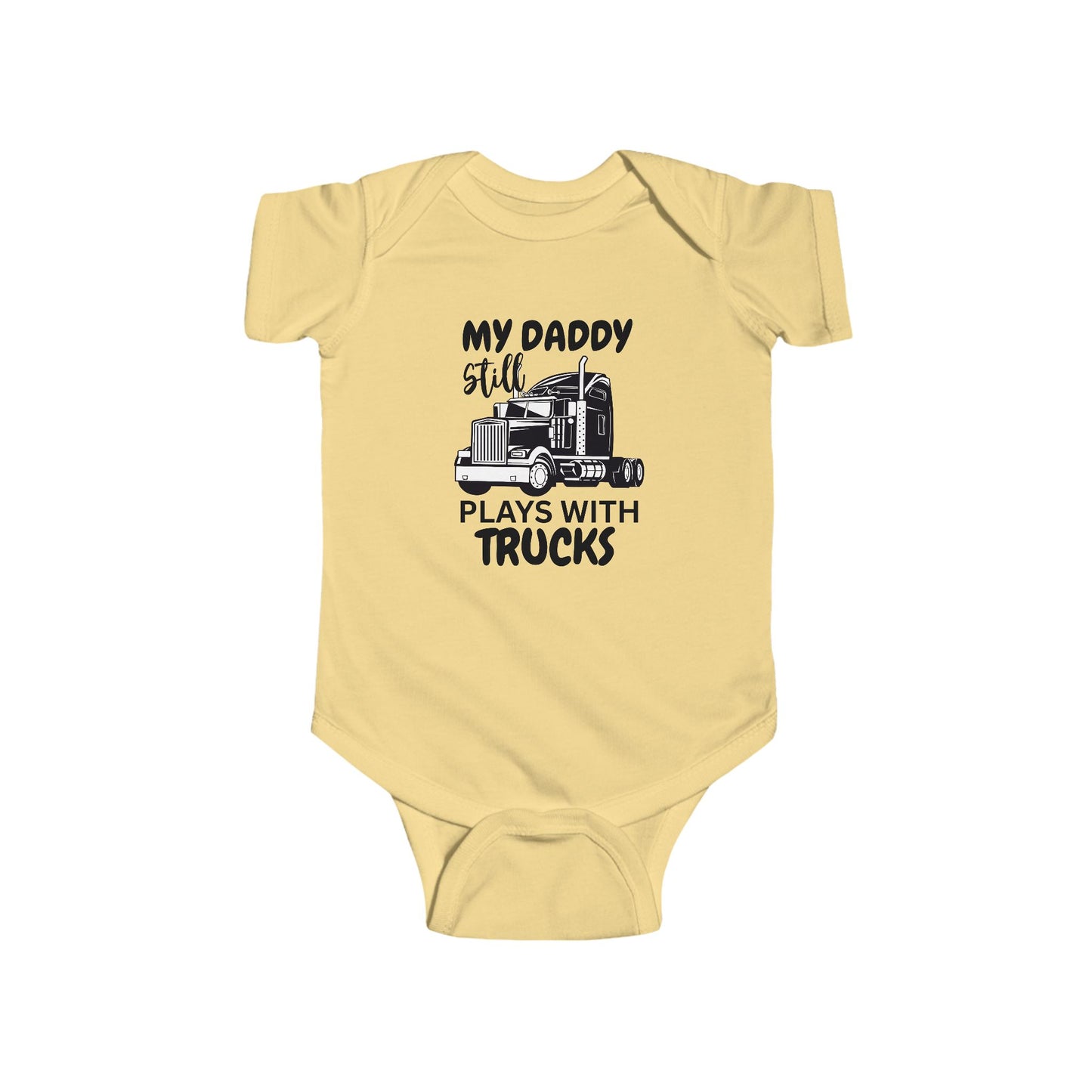 Plays With Trucks Baby Bodysuit