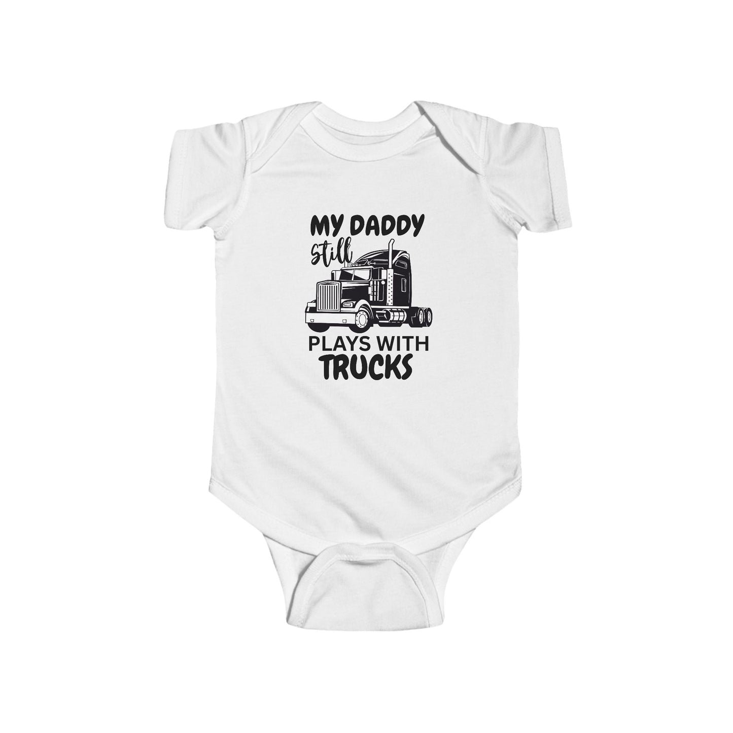 Plays With Trucks Baby Bodysuit