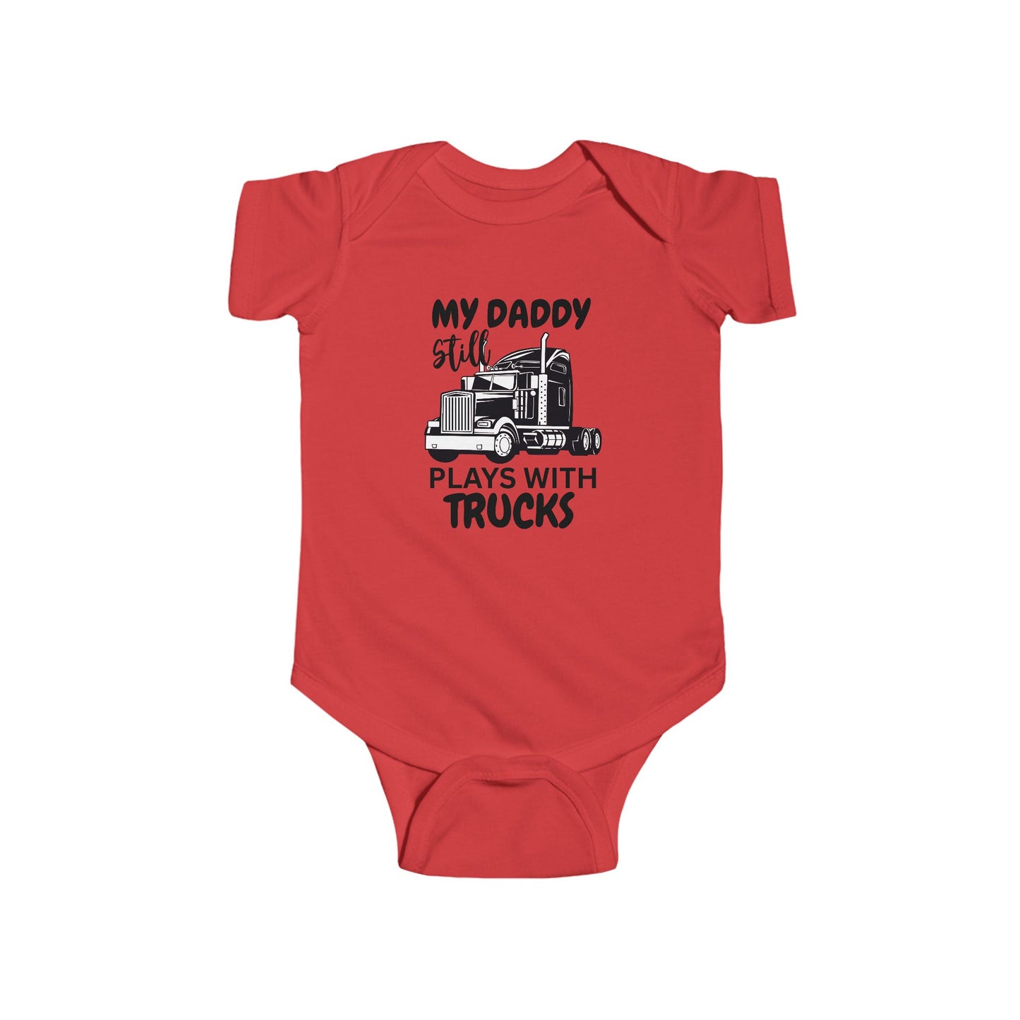 Plays With Trucks Baby Bodysuit