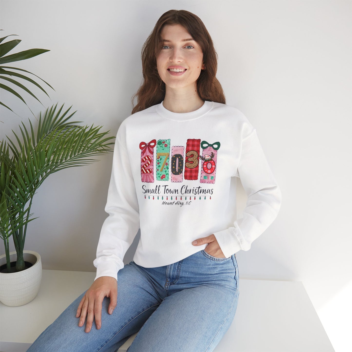 Small Town Christmas Zip Code Sweatshirt