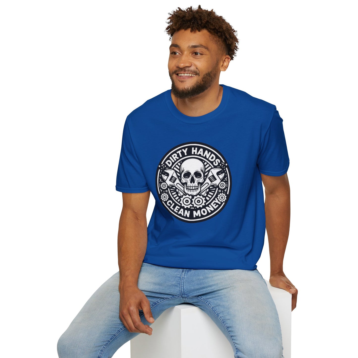 Dirty Hands, Clean Money Skull Unisex Graphic Tee