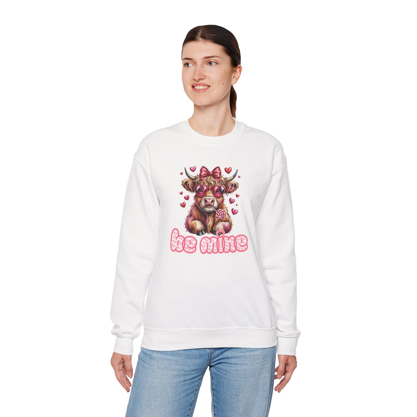Valentine Cow 'Be Mine' Sweatshirt