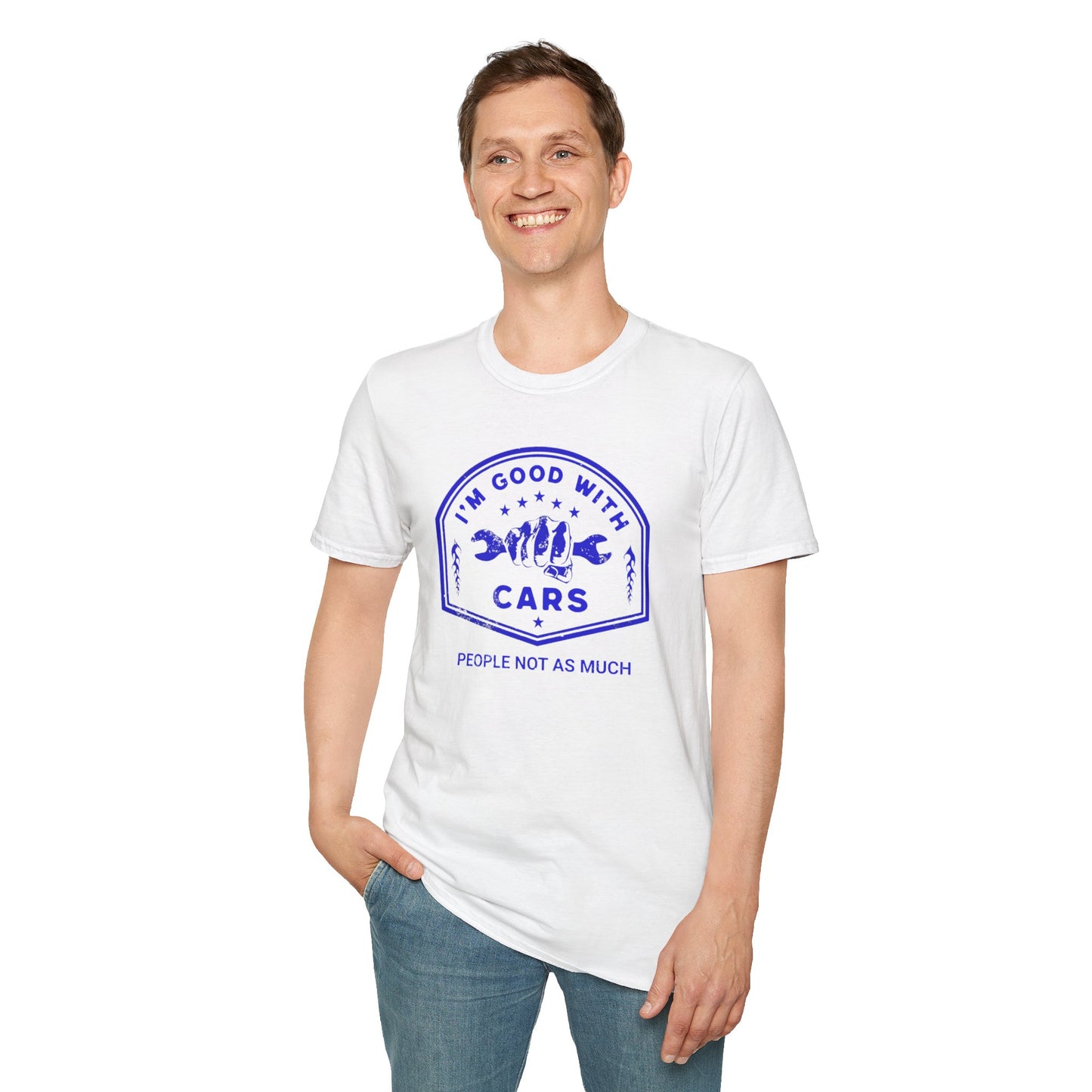I’m Good With Cars, People Not As Much Vintage Unisex Tee