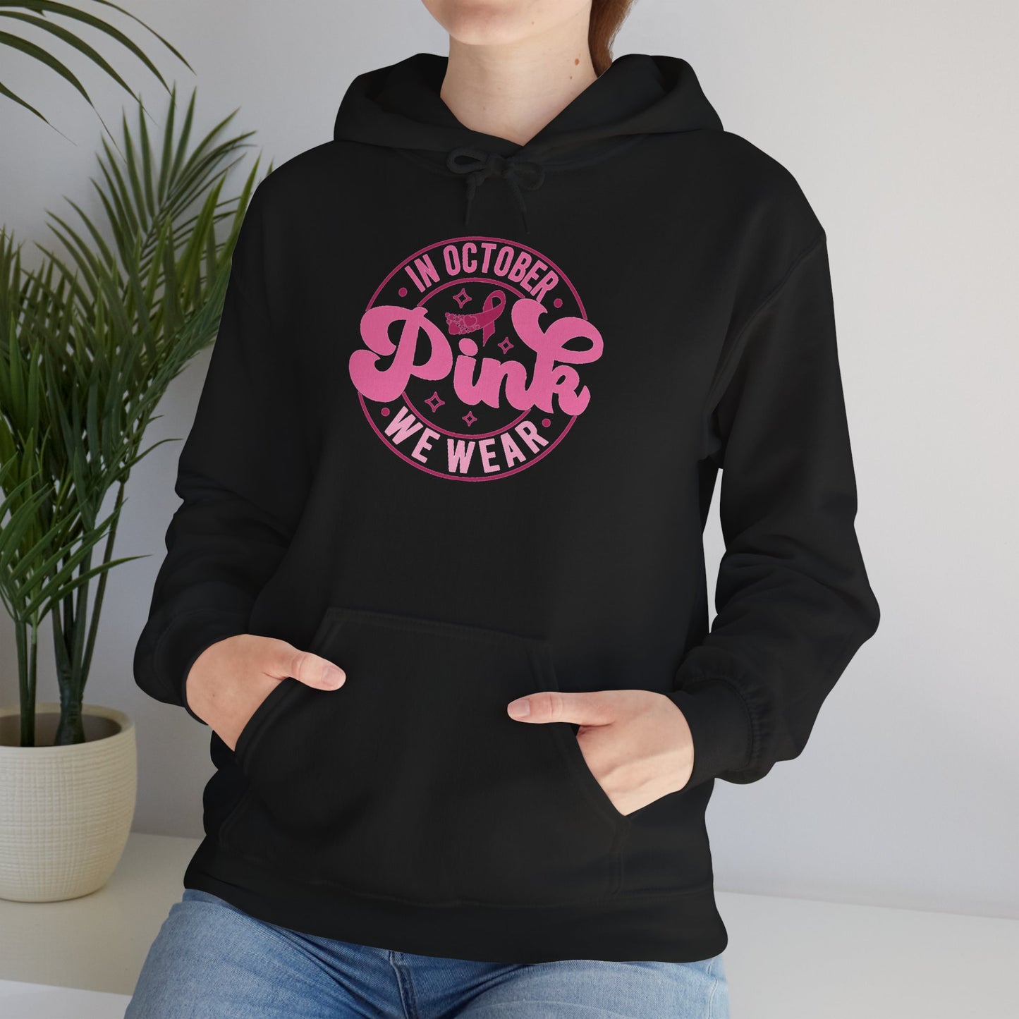 'In October We Wear Pink' Comfort Hoodie