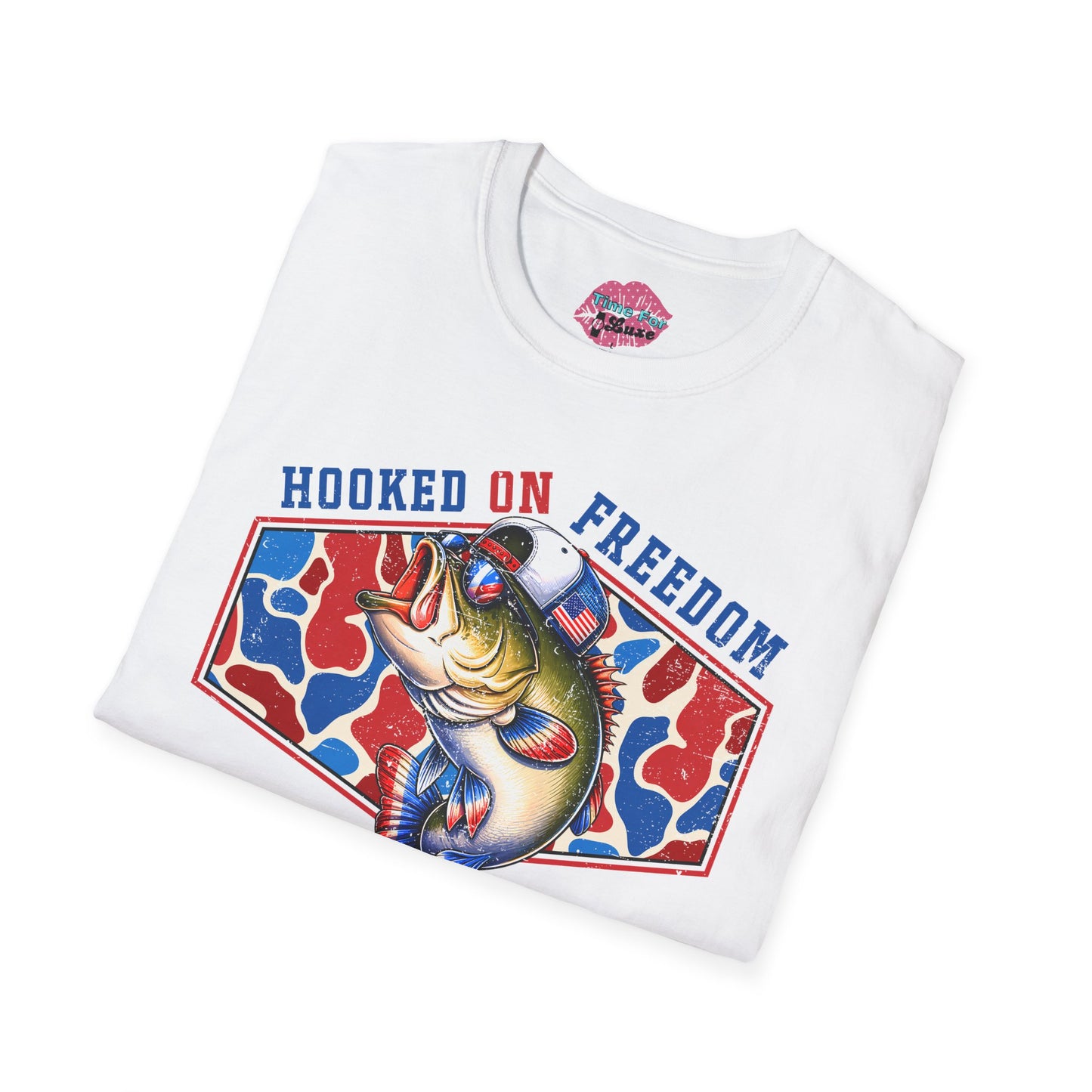 Hooked on Freedom Bass Fishing Tee